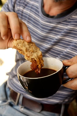 燕麦饼干和咖啡