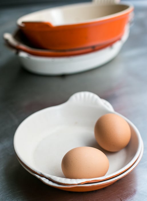 鸡蛋和古董焗烤菜肴